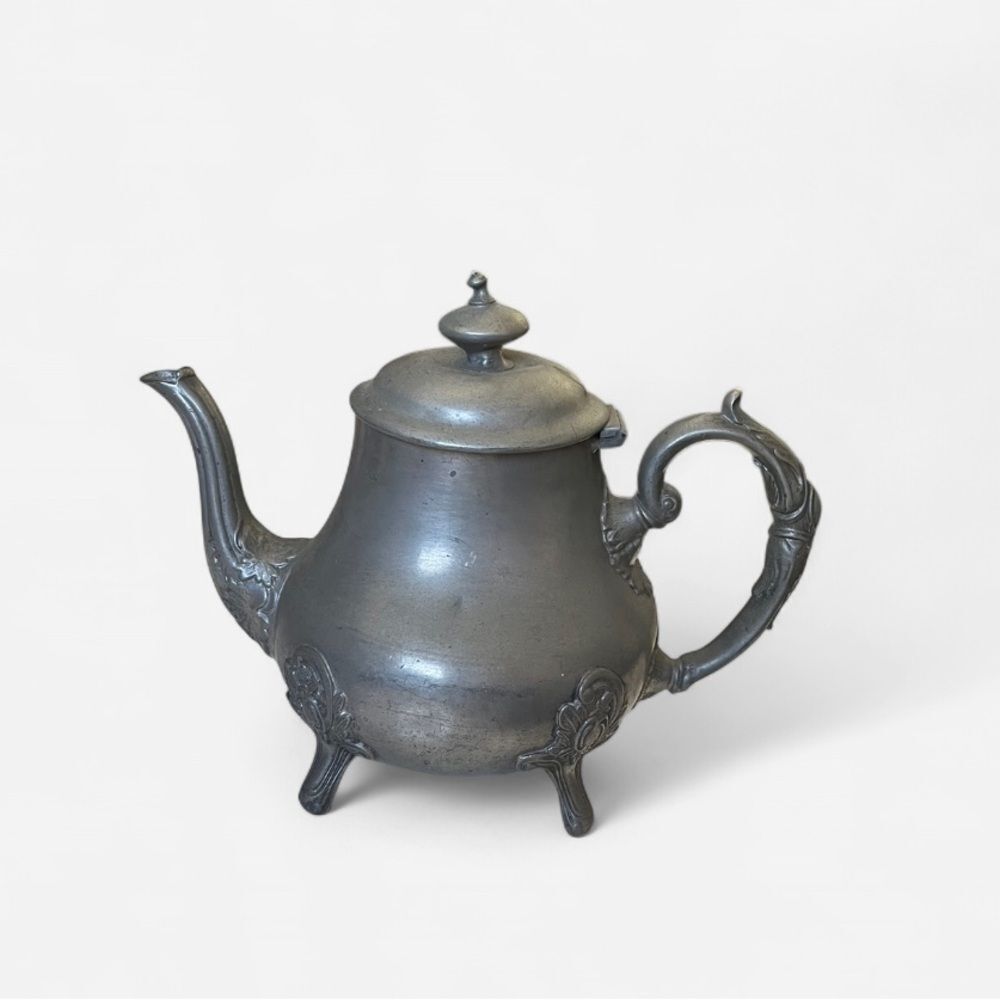 Antique 19th Century Teapot M Hunter & Son Sheffield Handmade 4 Half Pints 1850